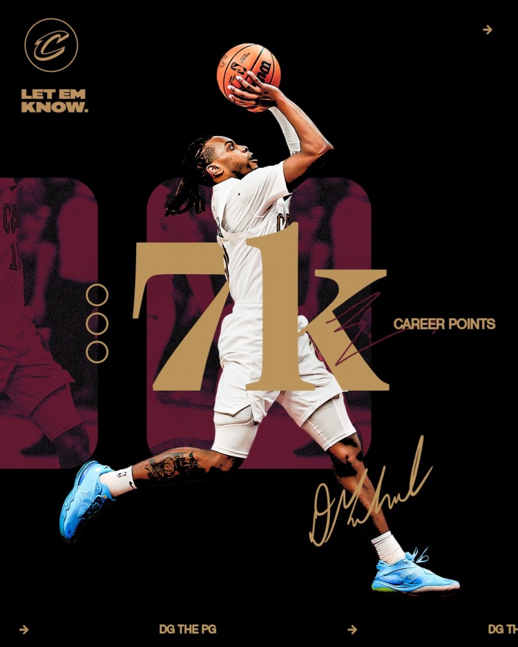 未來可期！加蘭騎士生涯得分達(dá)到7000分 隊史第11位！