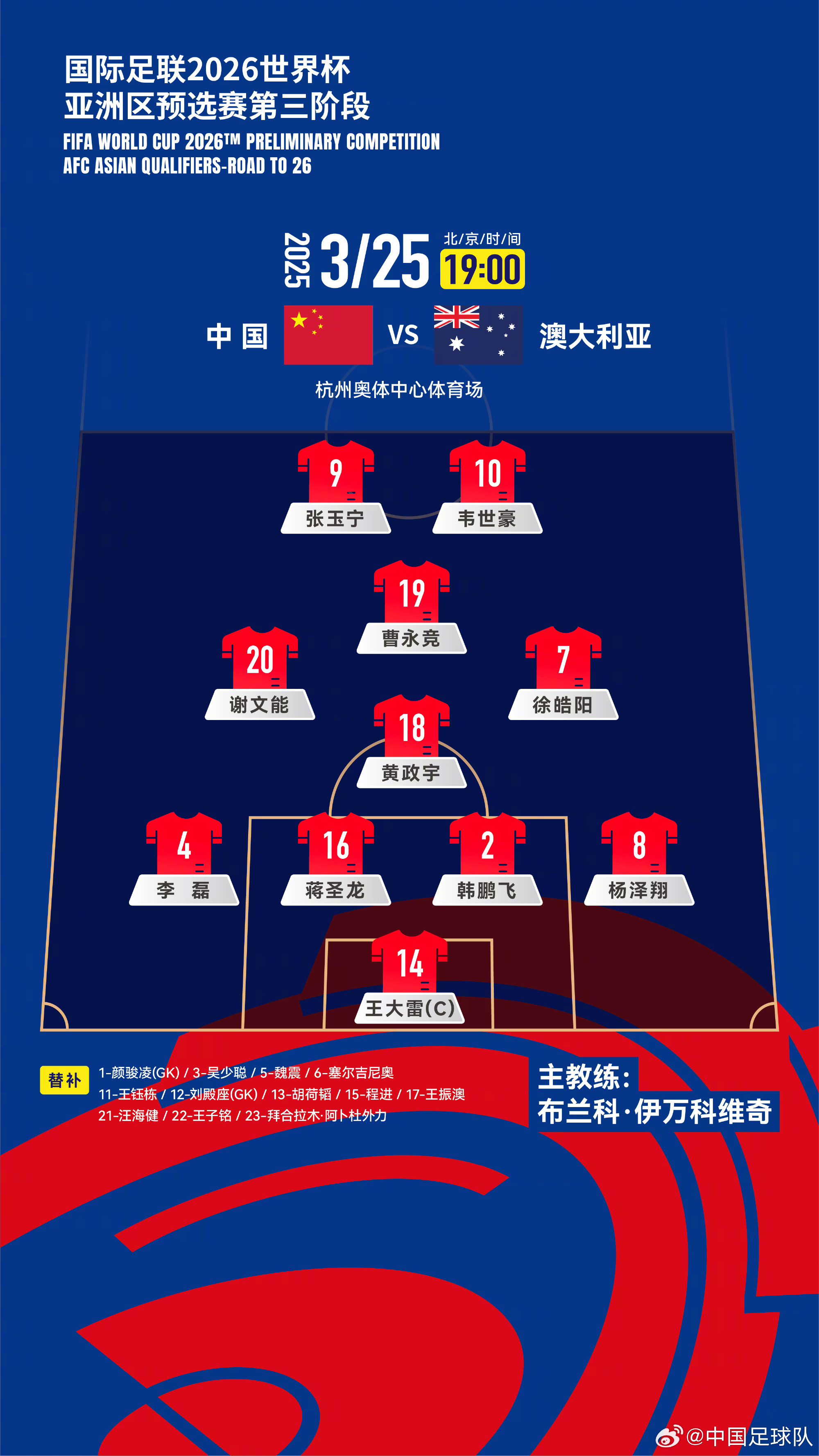 遭伊萬詬病！國足首發(fā)11人聯(lián)賽出場：僅4人鐵主力，楊澤翔0出場
